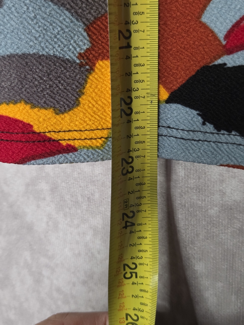 LuLaRoe Cassie Skirt Small Blue Yellow Red Brown Knee Length Pull On Pencil - Picture 4 of 5